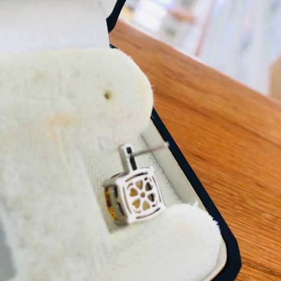 Smoke topaz and diamond and sterling silver earrings from Bailey Banks & Biddle - Picture 3 of 4